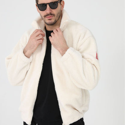 Herren Fleecejacke Stehkragen Praktisch Warm