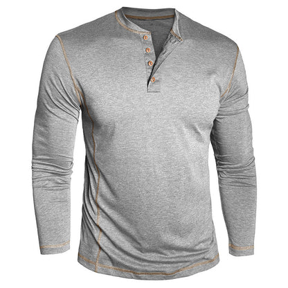 Elegantes Herren Langarmshirt mit Knöpfen Modern