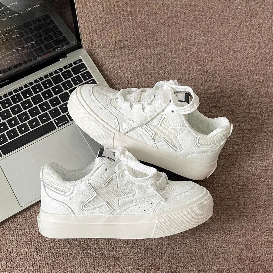 Damen Sneaker Sportlich Sternenmuster Bequem