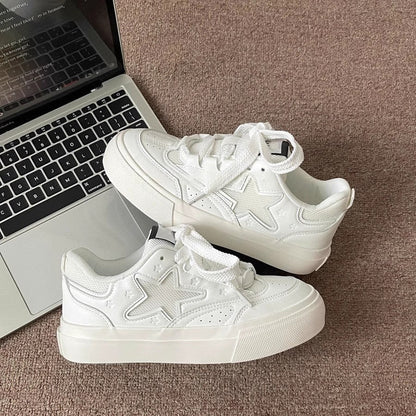Damen Sneaker Sportlich Sternen Muster Trendy Schuhe