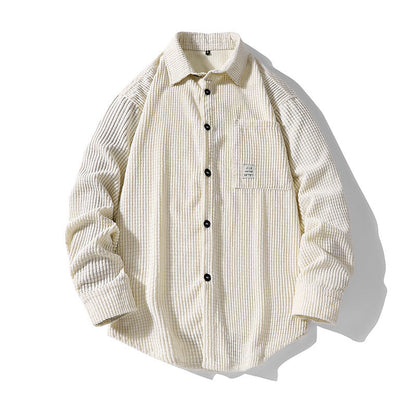 Herren Hemdjacke Strukturiert Gemütlich Modern