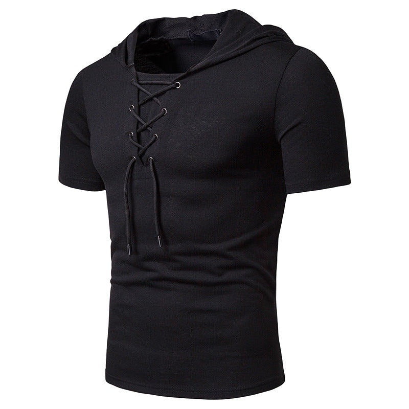 Herren Kapuzenpullover Schnürdesign Modern Sportlich