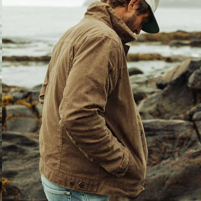 Herren Wanderjacke Wasserabweisend Praktisch Mit Brusttaschen