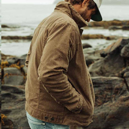 Herren Wanderjacke Wasserabweisend Praktisch Mit Brusttaschen