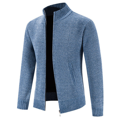 Herren Strickjacke Modisch Reißverschluss Kragen