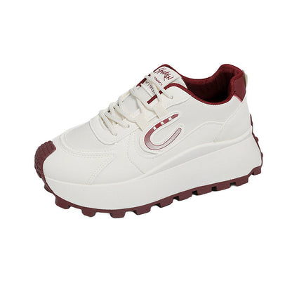 Damen Plateau Sneaker Sportlich Rutschfest Modisch