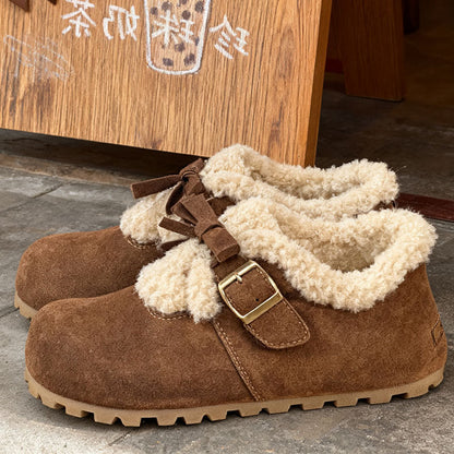 Damen Clogs Warm mit Verstellbarem Riemen Kuschelig