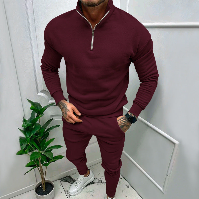 Herren Sportanzug Kapuzenjacke Mit Reißverschluss