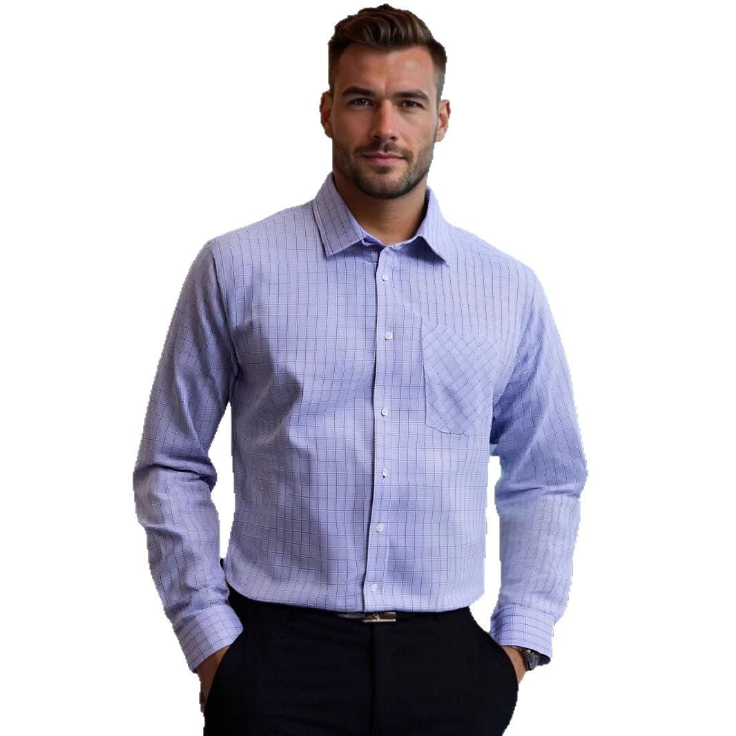 Elegante Herren Langarmbluse Slim Fit Modern