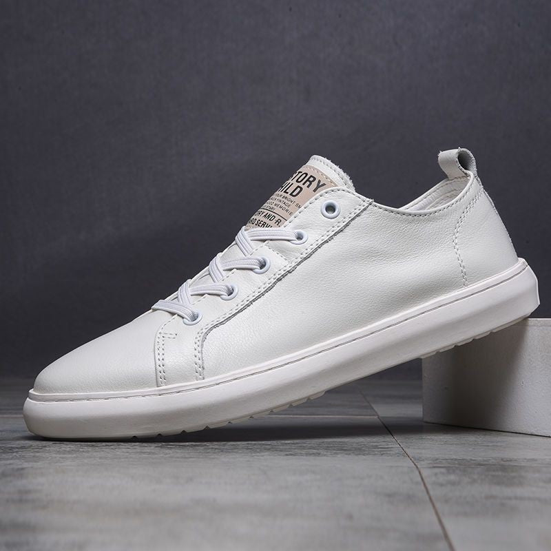 Herren Sneaker aus Leder Bequem Elegant Schwarz