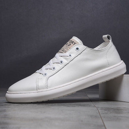 Herren Sneaker aus Leder Bequem Elegant Schwarz