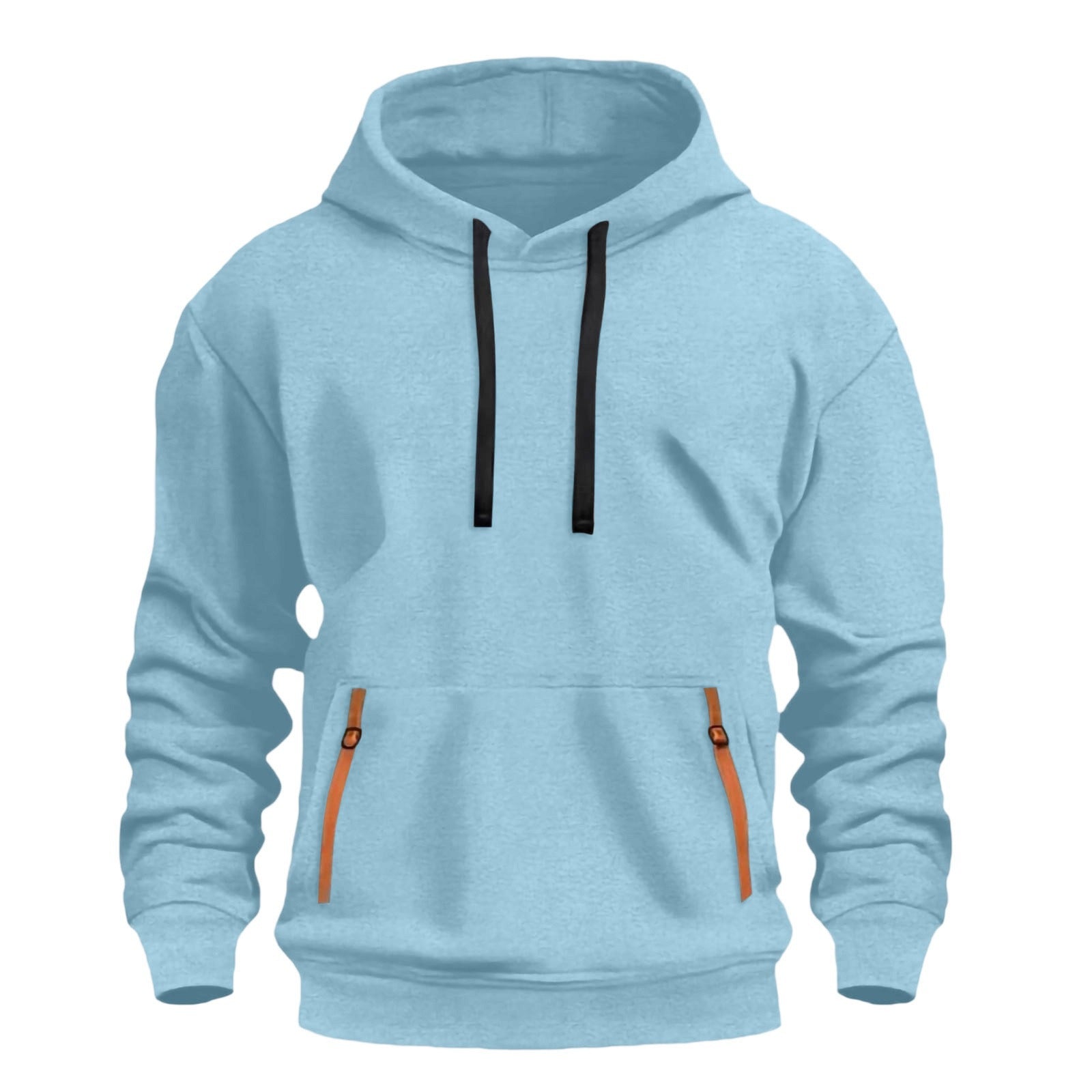 Herren Kapuzenpullover Warm mit Reißverschlusstaschen Modern - BerlinGlamour