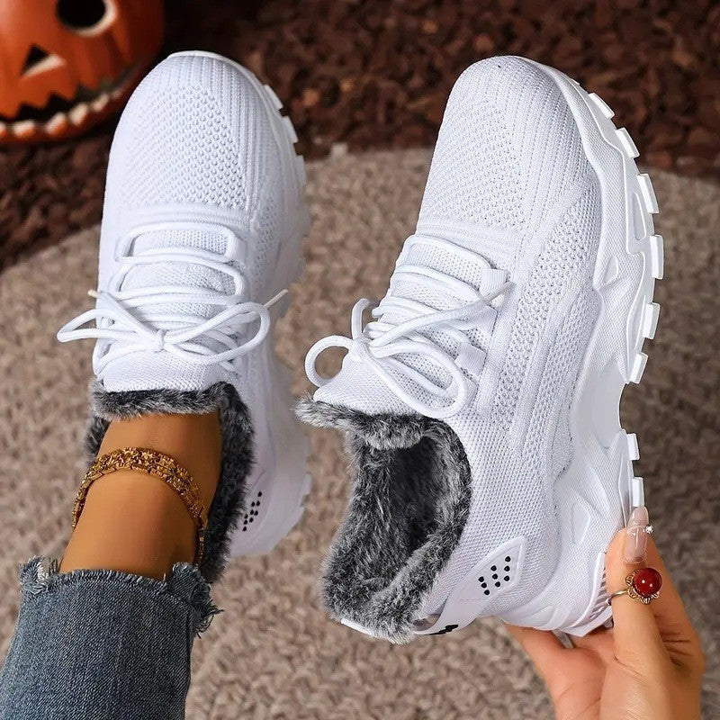 Damen Sneaker Warm Gefüttert Sportlich