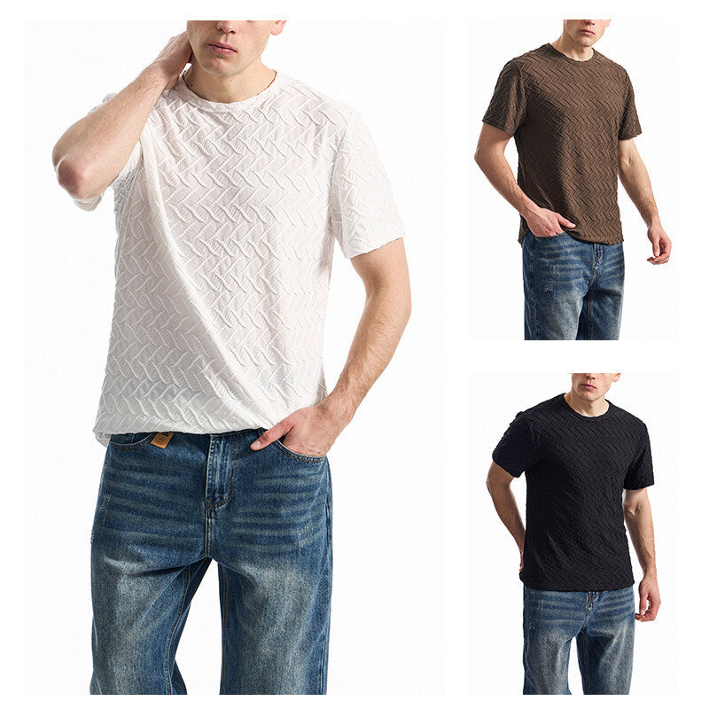 Herren T-Shirt Modern Strukturiert Berlin Style
