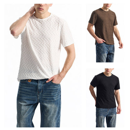 Herren T-Shirt Modern Strukturiert Berlin Style