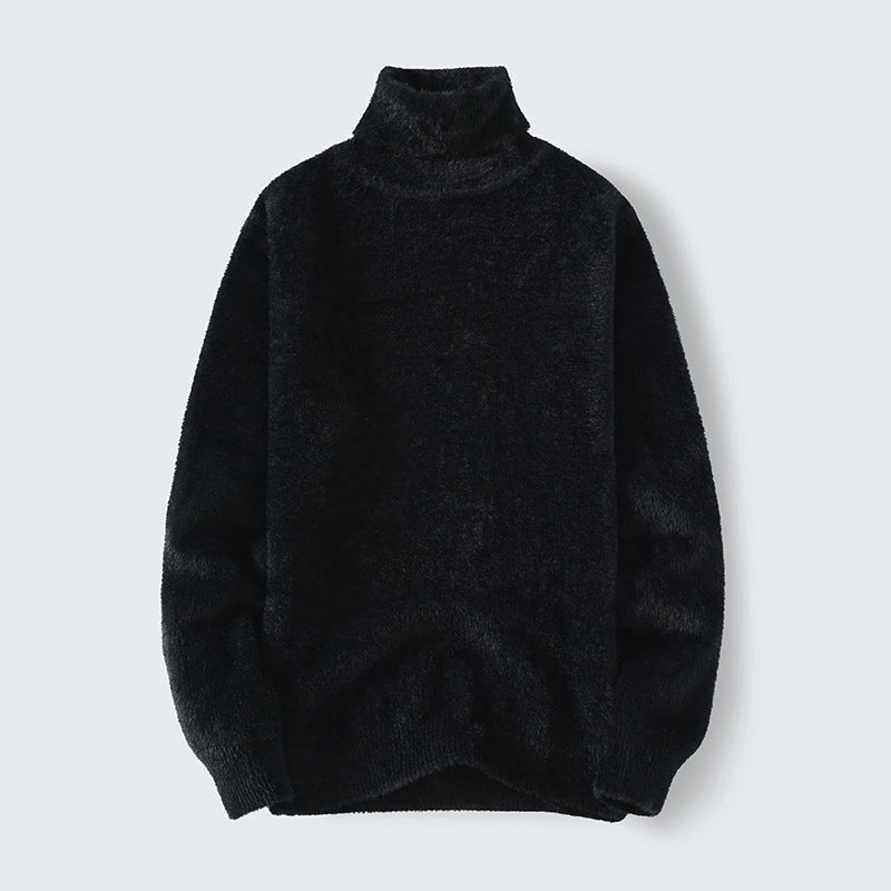 Herren Rollkragenpullover Weich Warm Strick
