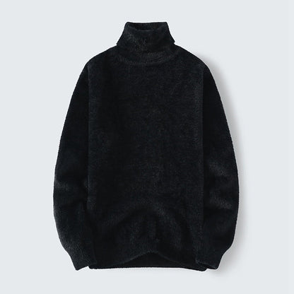 Herren Rollkragenpullover Weich Warm Strick
