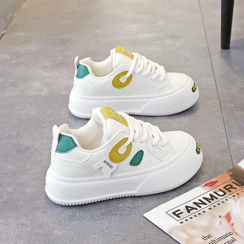 Damen Sneaker Hoch Bequem Modisch Weiß