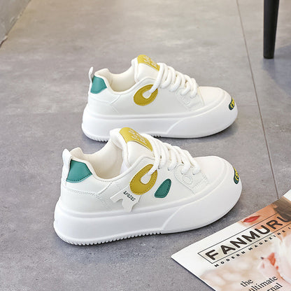 Damen Sneaker Hoch Bequem Modisch Weiß