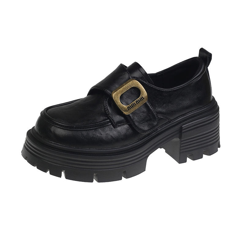 Damen Slip-On Schuhe Robust Schnalle Modern
