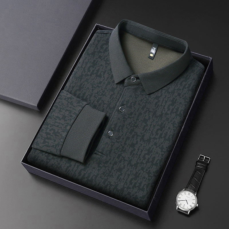 Herren Polohemd Modern Strukturdesign Komfortschnitt