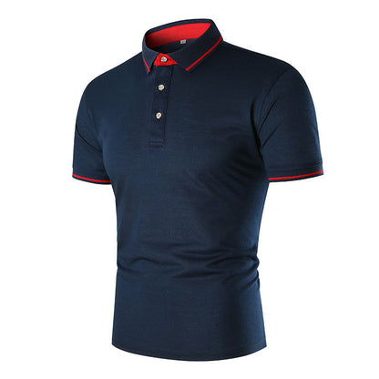 Herren Poloshirt Atmungsaktiv mit Kontrastkragen Modern