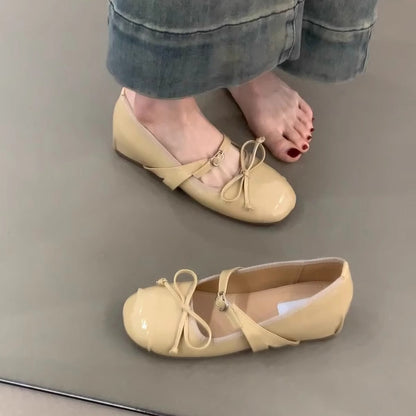 Damenschuhe Ballerinas Lackleder Verspielt Elegant