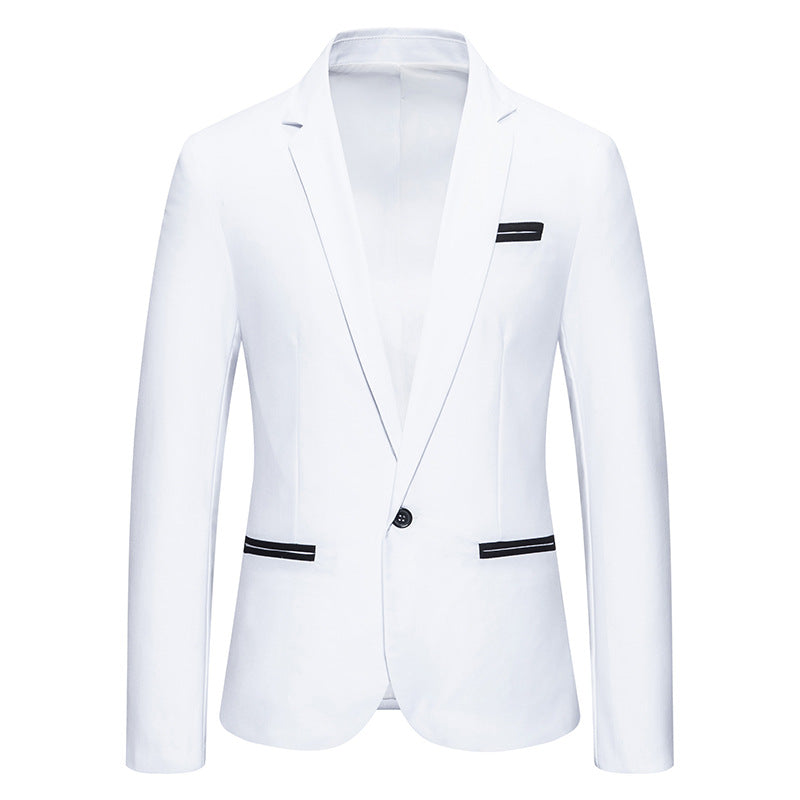 Herren Blazer Elegant Modern Slim Fit Schwarzer Anzug