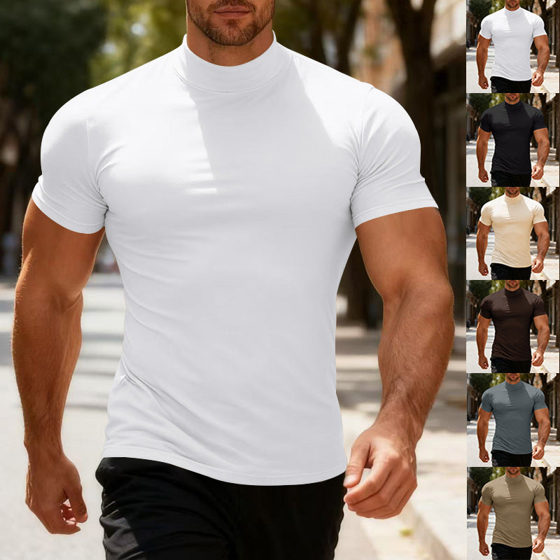 Herren Sportshirt Kurzarm mit V-Ausschnitt Modern - BerlinGlamour
