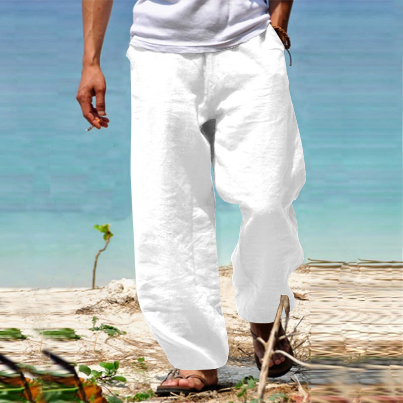 Leichte Leinenhose Herren Sommerhose Beige