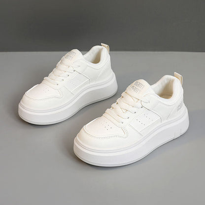 Damen Sneaker Bequem Chunky Atmungsaktiv Weiß