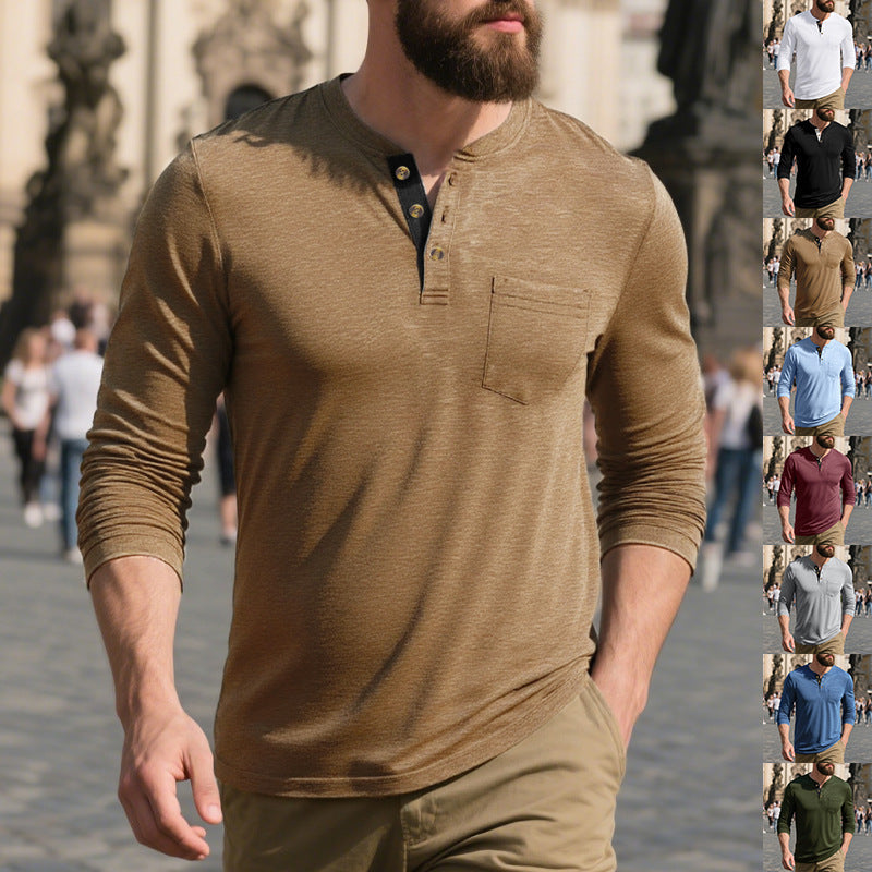 Herren Langarmshirt Elegant Modern Schwarz - BerlinGlamour