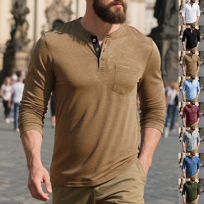 Herren Langarmshirt Elegant Modern Schwarz - BerlinGlamour