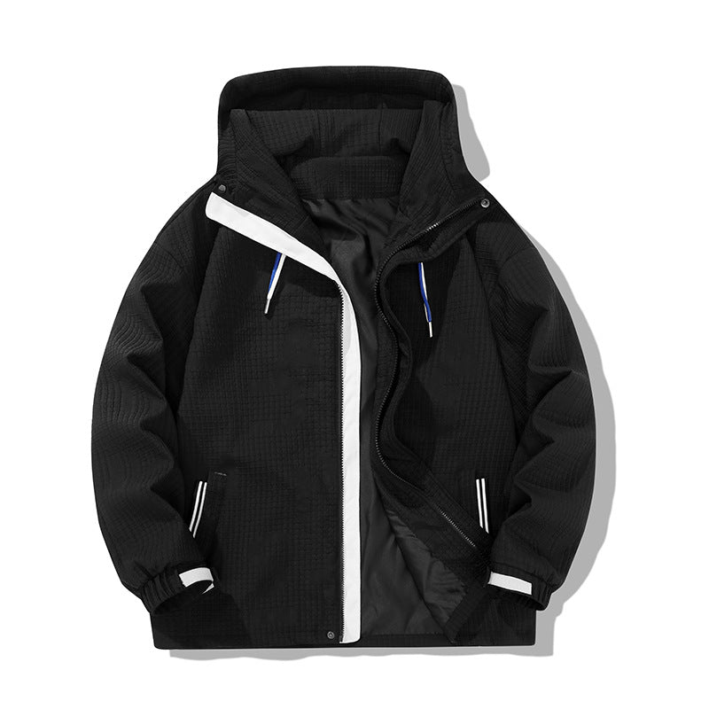 Herren Windjacke Leicht Reißverschluss Taschen Sportlich