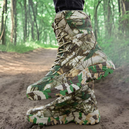 Herren Gummistiefel Camouflage Hoch Schaft Rutschfest