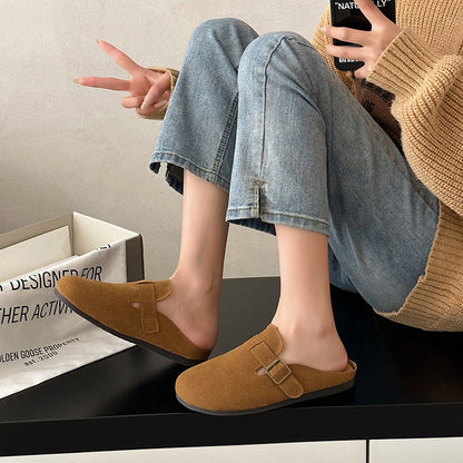 Damen Clogs Bequem Schnallenverzierung Mode Schuhe