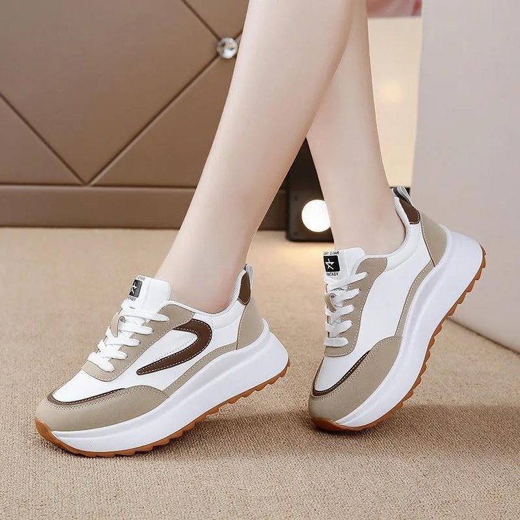 Damen Sneaker Plateau Komfort Schuhe Trendig