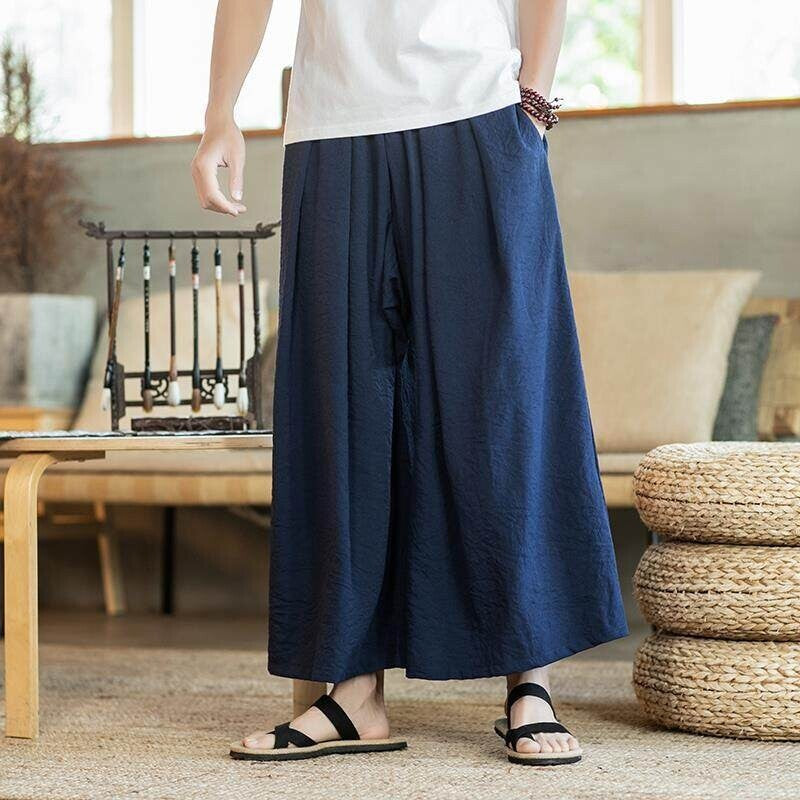 Herrenhose Bequem Weit Geschnitten mit Elastischem Bund - BerlinGlamour