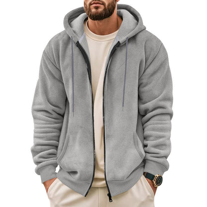 Herren Fleece Hoodie Warm mit Taschen Trendig