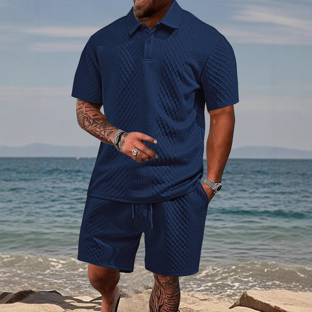 Herren Sportset Polohemd Shorts Komfort