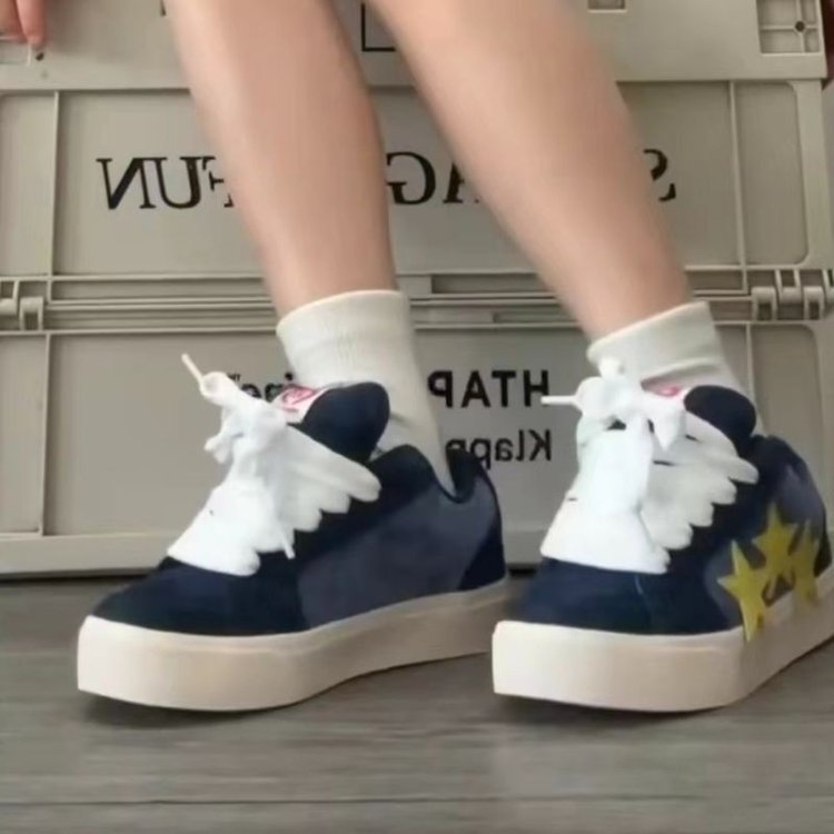 Damen Sneaker Sportlich Mit Dicker Sohle
