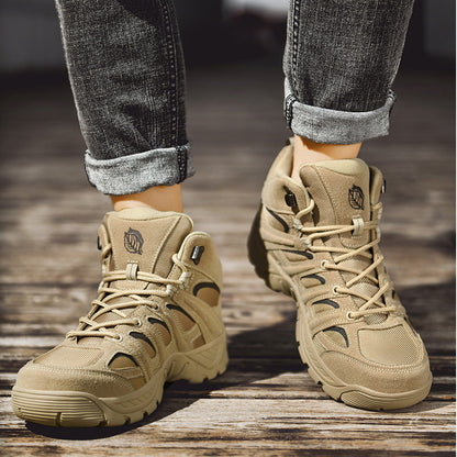 Damen Outdoor-Schnürboots wasserabweisend rutschfest Schwarz