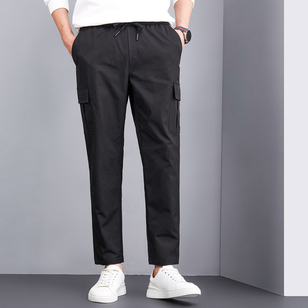 Bequeme Herren Cargo-Hose elastisch mit vielen Taschen - BerlinGlamour