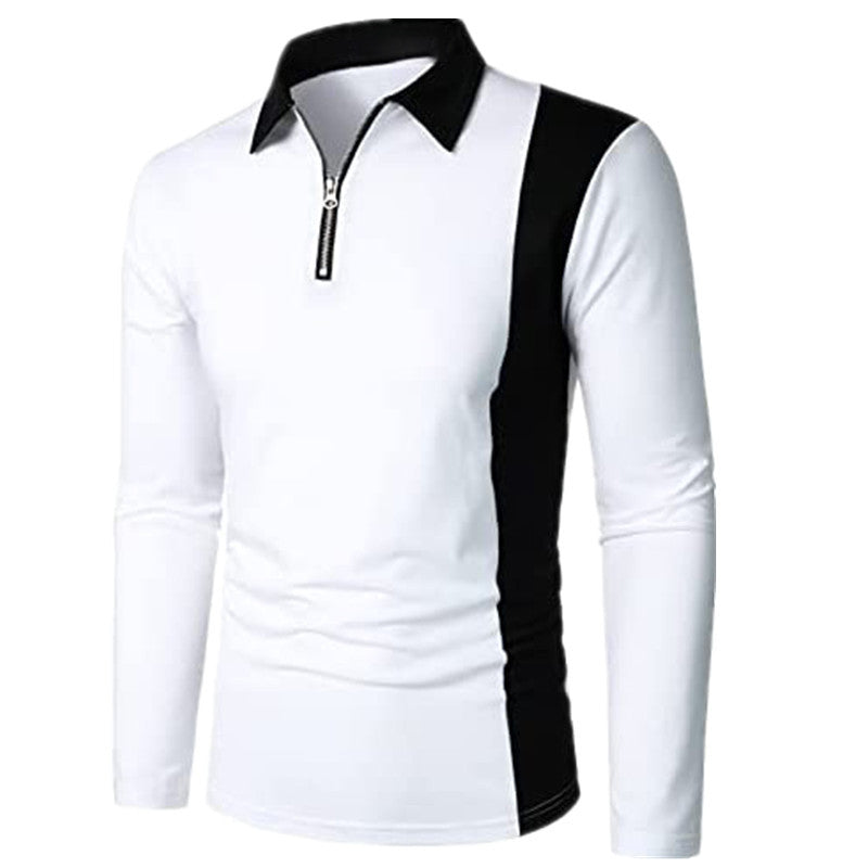 Herren Polohemd Langarm Sportlich Modern Farben