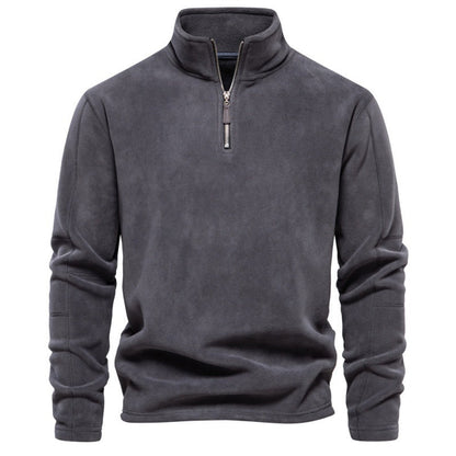 Herren Fleece Pullover Halbzipp Reißverschluss Warm