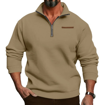 Herren Fleece Sweatjacke Reißverschluss Warm Modern