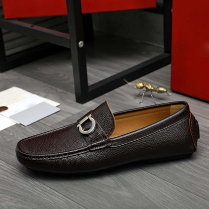Damen Mokassins Leder Elegante Schuhe Frauen