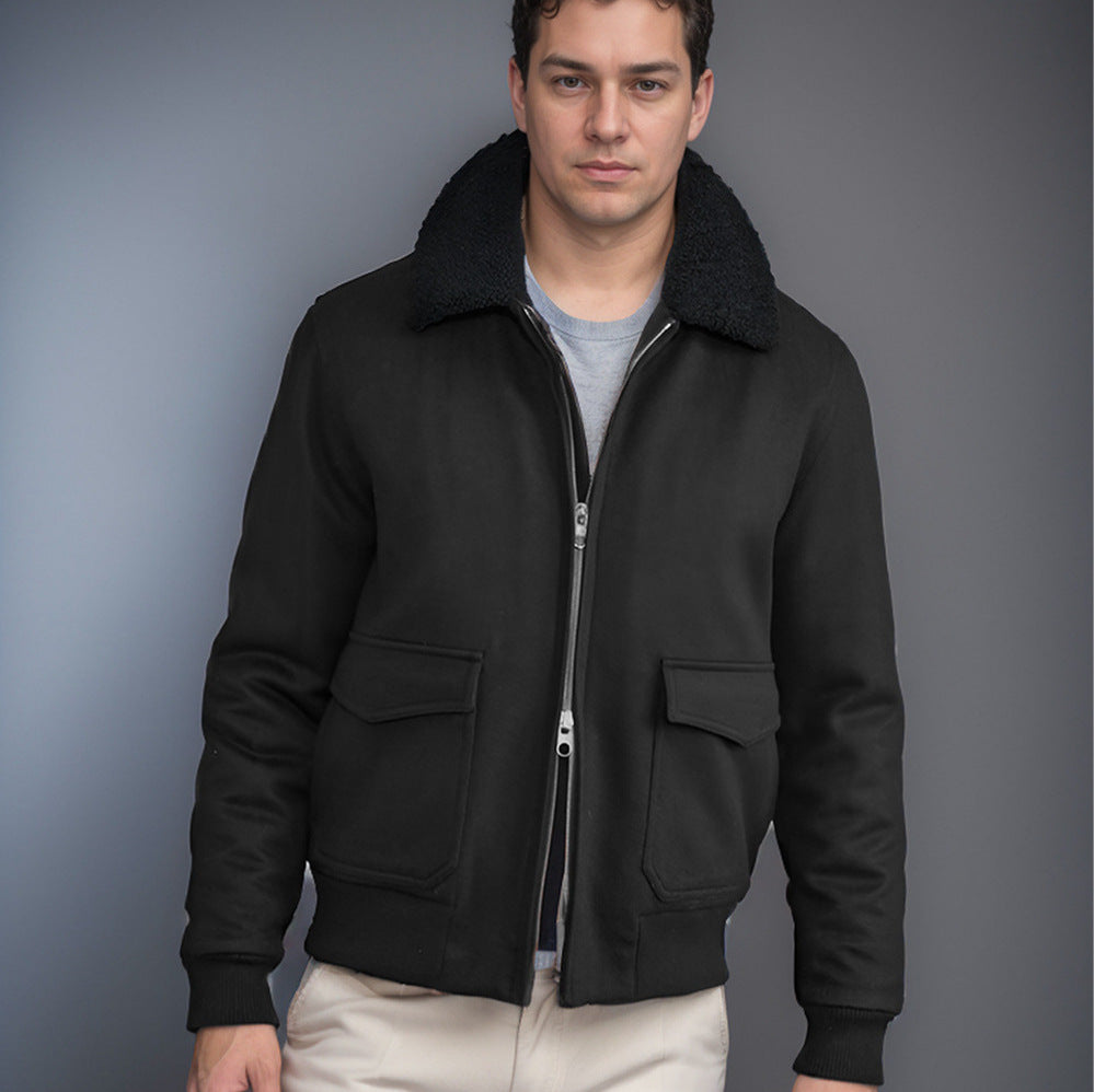 Herren Fleecejacke Warm Stehkragen Taschen Outdoor - BerlinGlamour