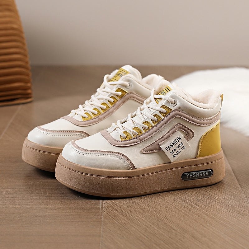 Damen Sneaker High-Top Warm gefüttert Robust