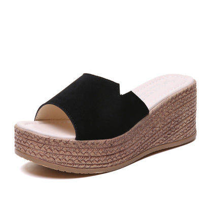 Damen Wedgesandalen Modern Überkreuz Design Rutschfest